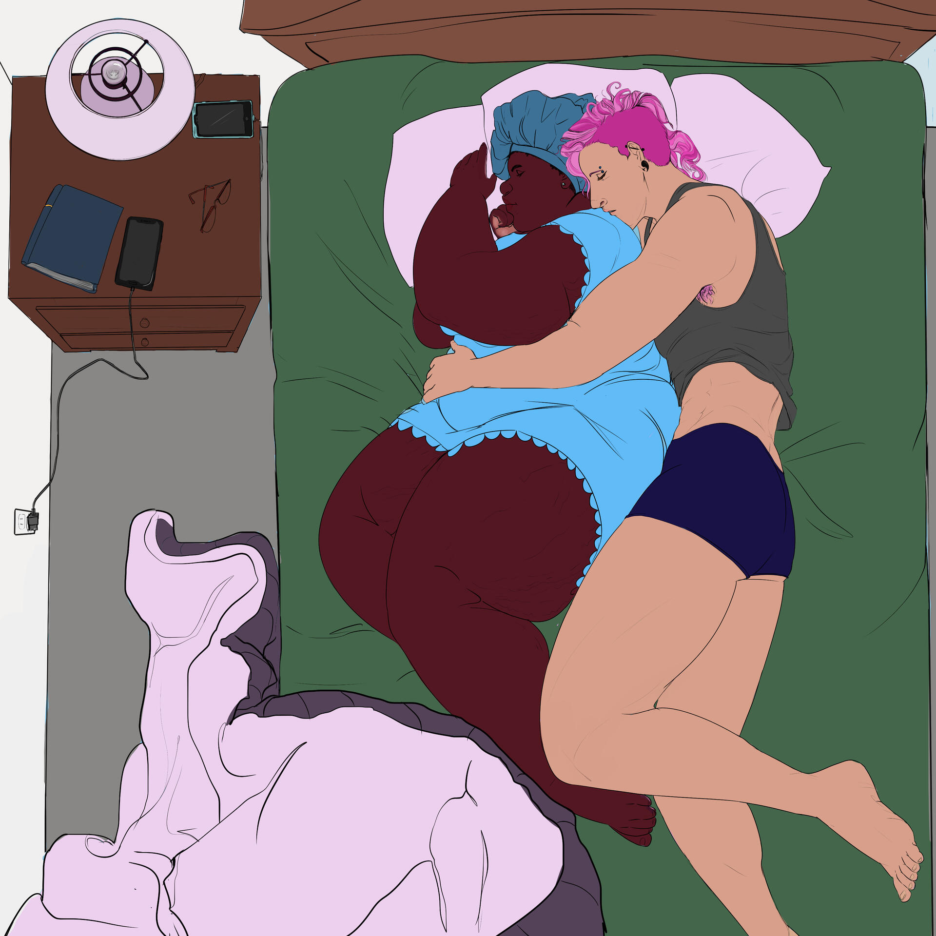 Janey and Stephen Sleeping -2021